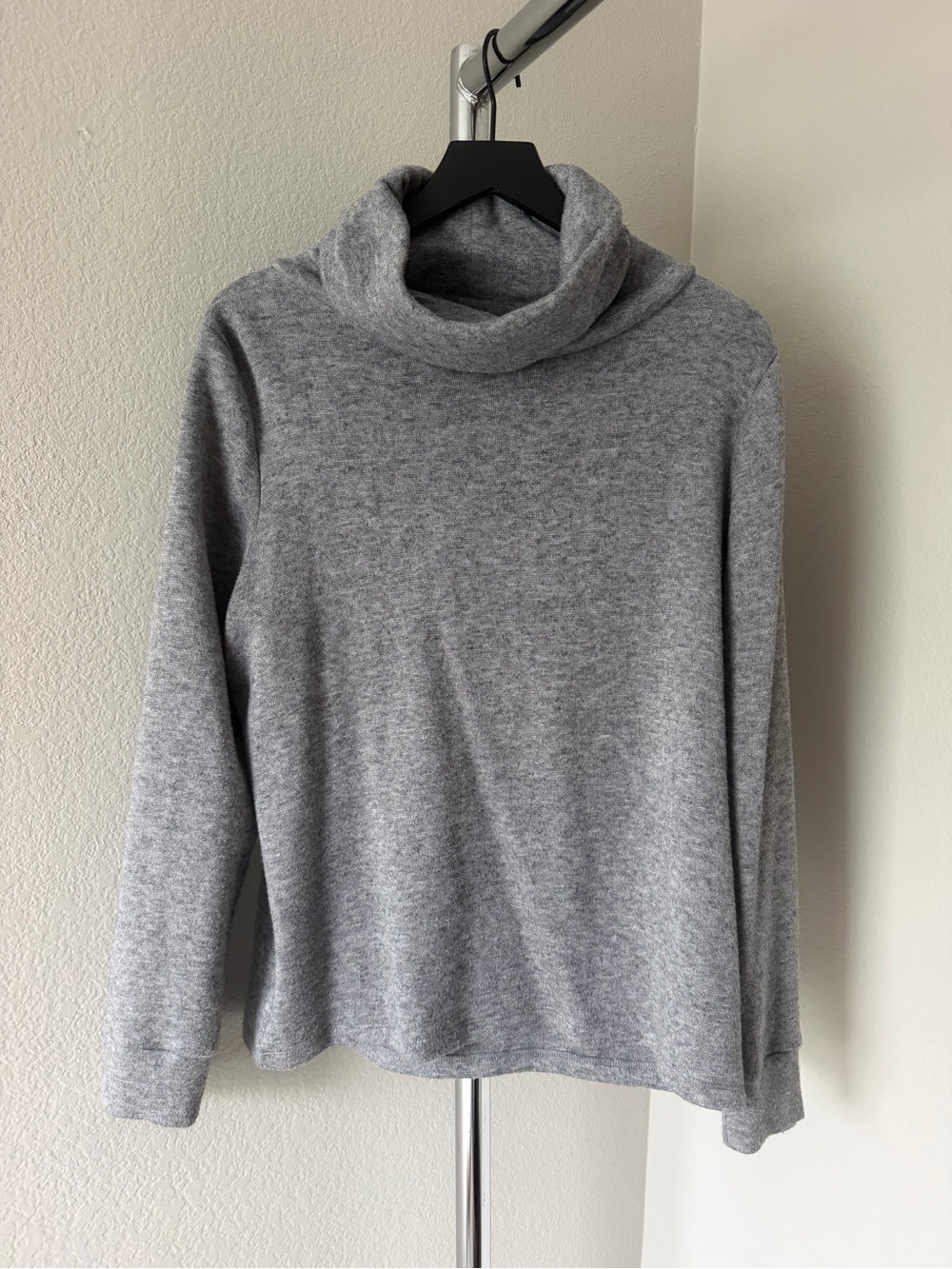 St. John's Bay Heather Gray Cowl Neck Sweater